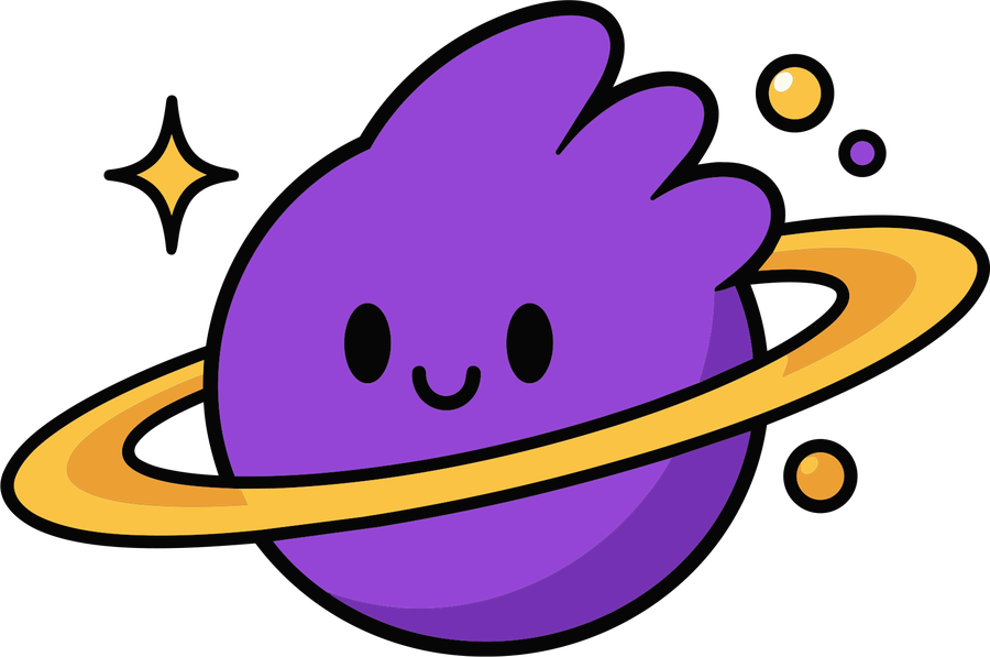 Mascote da Escola Científica: planeta: para explorar